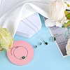 Cubic Zirconia Oval Pendant Necklace & Link Bracelet & Cuff Ring & Stud Earrings SJEW-SZC0001-01B-3