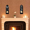 Boho Style Wall Mounted Wood Candle Holder Stand AJEW-WH0378-001-7