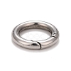 Non-Tarnish 304 Stainless Steel Spring Gate Rings X-STAS-M296-01P-A-2