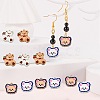 24Pcs 4 Style Alloy Spray Painted Enamel Pendants ENAM-SZ0002-94-3