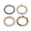 Natural Mixed Gemstone Pendants PALLOY-JF00590-1