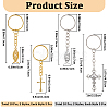 1Set Brass & Tibetan Style Alloy Keychain KEYC-CP0001-31-2