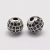 Brass Micro Pave Cubic Zirconia Beads ZIRC-E110-04P-1
