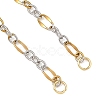 2Pcs Two Tone 304 Stainless Steel Oval Link Chains Bracelet Making AJEW-JB01665-4