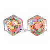 Transparent Acrylic Pendants TACR-N006-68-2