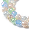 Electroplated Glass Beads Strands GLAA-B013-01D-4