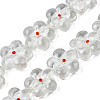 Handmade Silver Foil Lampwork Beads Strands FOIL-T004-03F-1