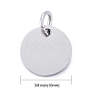 Tarnish Resistant 201 Stainless Steel Pendants STAS-S105-T637-1-10-3