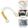 Plastic Imitation Pearl Bead Bag Extension Chains FIND-CJ00003-7