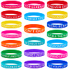 20Pcs 20 Style Motivational Quotes Silicone Cord Bracelets Wristbands BJEW-WH0020-51A-1