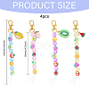 Fruit Polymer Clay & Acrylic & Alloy Enamel Locking Stitch Marker HJEW-CA00012-2