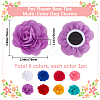 8Pcs 8 Colors Polyester Flower Ornament Accessories DIY-GF0010-64A-2