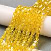 Transparent Electroplate Glass Beads Strands GLAA-F029-2mm-A22-4