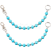 2Pcs Synthetic Turquoise Keychain HJEW-SC0002-27A-1