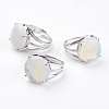 Adjustable Opalite Finger Rings RJEW-F075-01P-1