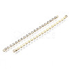 Brass Micro Cubic Zirconia Chain Links Connectors KK-N231-134-NF-2