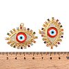Rack Plating Brass Micro Pave Cubic Zirconia Pendants KK-H486-24G-01-3