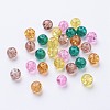 Baking Painted Crackle Glass Beads DGLA-X0006-8mm-08-2