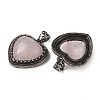 Natural Rose Quartz Pendants G-A095-01AS-02-2