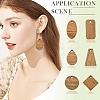 30Pcs 6 Styles Walnut Wood Pendants WOOD-YW0001-59-6