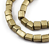 Opaque Spray Painted Glass Bead Strands GLAA-N047-08-A05-3
