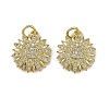 Brass Micro Pave Cubic Zirconia Pendants KK-I358-063G-G-1