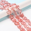 Cherry Quartz Glass Beads Strands G-NH0005-021-2