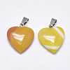 Natural Banded Agate/Striped Agate Pendants G-T122-24E-2