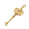 Brass Micro Pave Cubic Zirconia Big Pendants X1-KK-B147-04G-08-2
