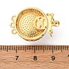 Brass Micro Pave Clear Cubic Zirconia Box Clasps KK-D378-13G-3