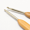 12 Sizes Bamboo Handle Iron Crochet Hooks Needles TOOL-R034-M-3