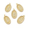 Brass Micro Pave Cubic Zirconia Pendants KK-E068-VB095-2