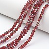 Electroplate Transparent Glass Beads Strands EGLA-A034-T8mm-R05-1