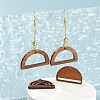 18Pcs 3 Style Walnut Wood Pendants WOOD-LS0001-43-6