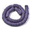 Flat Round Handmade Polymer Clay Beads CLAY-R067-12mm-04-5