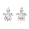 Rack Plating Brass Micro Pave Cubic Zirconia Pendants ZIRC-C026-07P-1