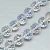 Electroplate Glass Bead Strands EGLA-S137-14mm-08-1