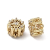 Brass Clear Cubic Zirconia Beads KK-D228-27G-2