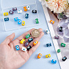 32Pcs 8 Colors Handmade Evil Eye Lampwork Beads LAMP-NB0002-13-3