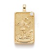 Brass Micro Pave Clear Cubic Zirconia Pendants X-ZIRC-Z004-01P-1