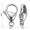 Tarnish Resistant 304 Stainless Steel Lobster Claw Clasps STAS-AB15-3