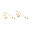 Brass Micro Pave Clear Cubic Zirconia Earring Hooks KK-G419-02G-1