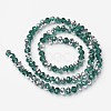 Electroplate Transparent Glass Beads Strands EGLA-A034-T3mm-M15-2