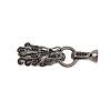 Brass Micro Pave Cubic Zirconia Fold Over Clasps KK-L223-003B-1