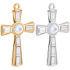 6Pcs 2 Colors 304 Stainless Steel Pendants STAS-BBC0007-21-6