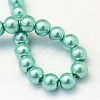 Baking Paint Pearlized Glass Pearl Round Bead Strands X-HY-Q330-8mm-32-4