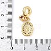 Rack Plating Brass Cubic Zirconia European Dangle Charms KK-P287-30G-3