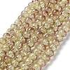Spray Painted Crackle Glass Beads Strands CCG-Q002-10mm-05-5