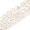 Transparent Electroplate Glass Beads Strands EGLA-P062-01A-2