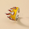 Brass Enamel Cuff Open Rings WG237BA-01-4